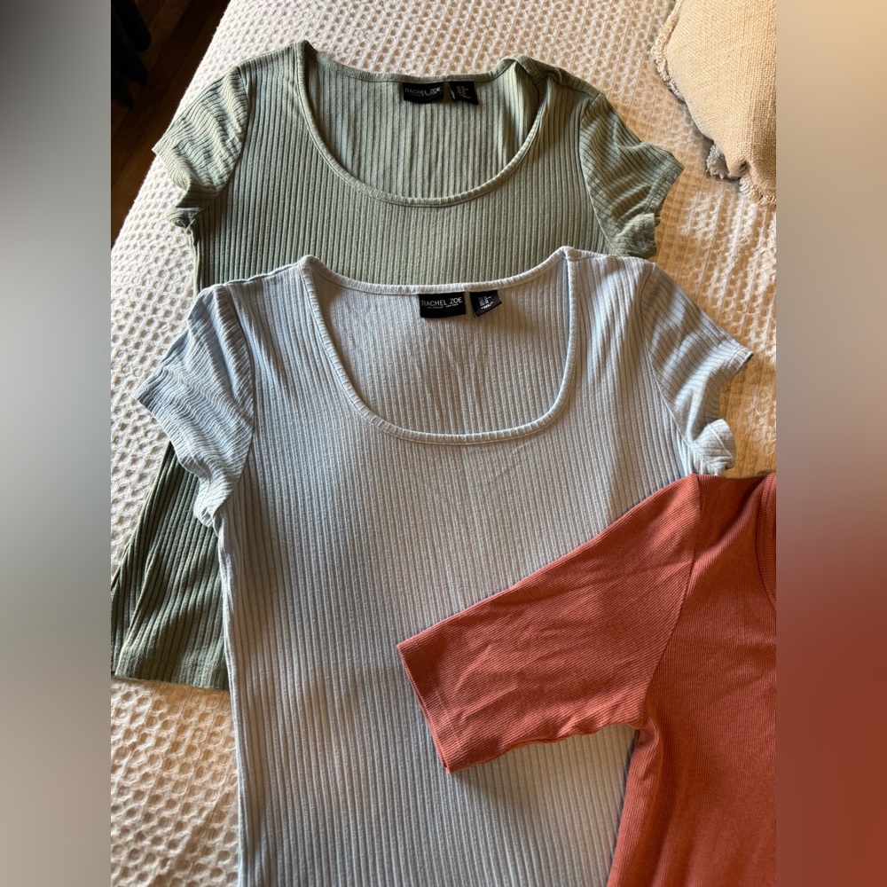 Rachel Zoe Ribbed Knit Tops (x3)